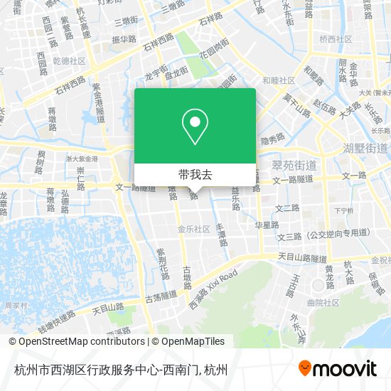 杭州市西湖区行政服务中心-西南门地图