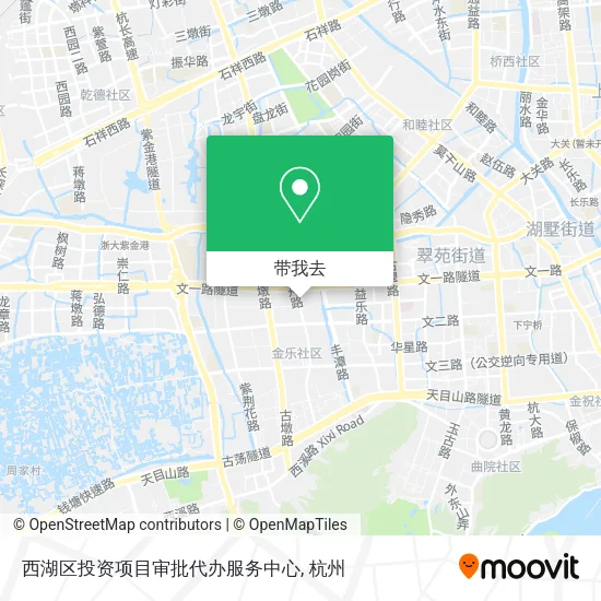 西湖区投资项目审批代办服务中心地图
