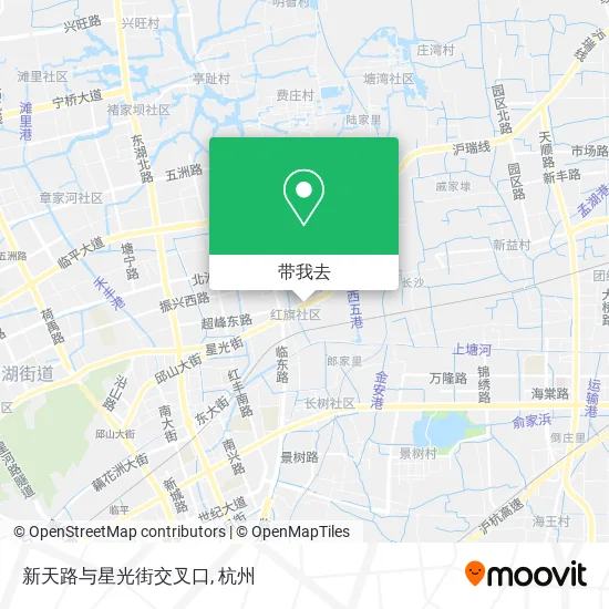 新天路与星光街交叉口地图