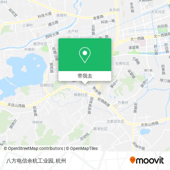 八方电信余杭工业园地图