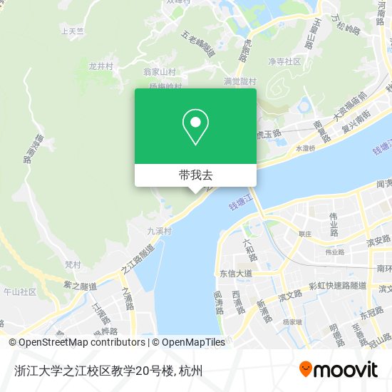 浙江大学之江校区教学20号楼地图