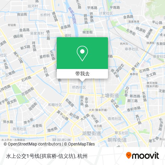 水上公交1号线(拱宸桥-信义坊)地图