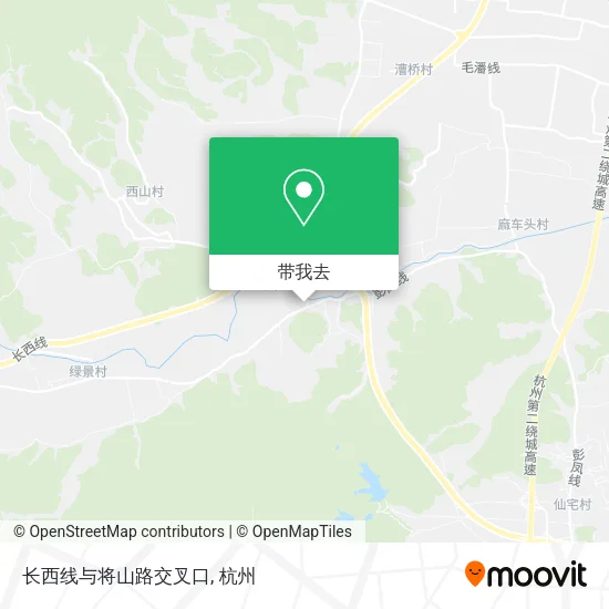 长西线与将山路交叉口地图