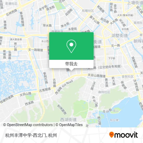 杭州丰潭中学-西北门地图