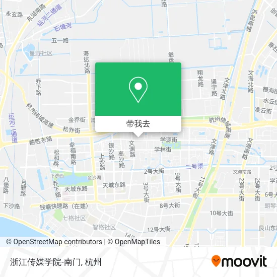 浙江传媒学院-南门地图