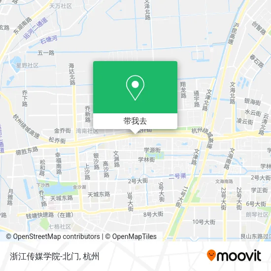 浙江传媒学院-北门地图