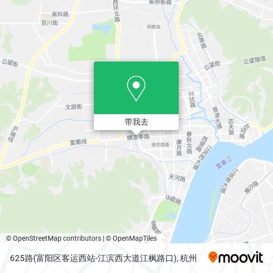 625路(富阳区客运西站-江滨西大道江枫路口)地图