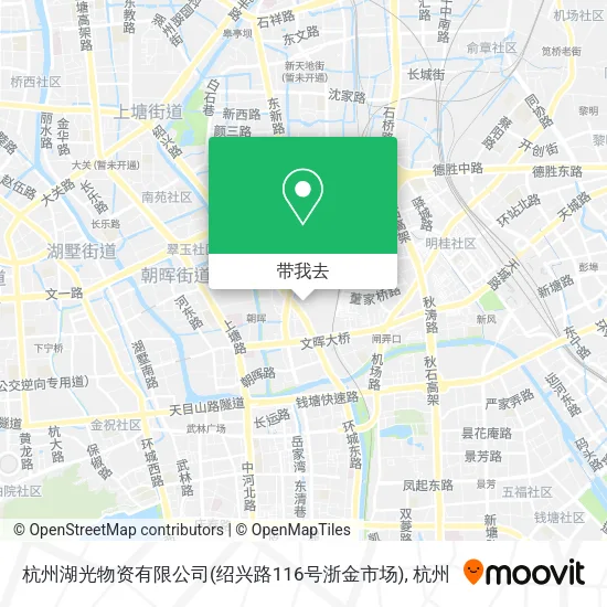 杭州湖光物资有限公司(绍兴路116号浙金市场)地图