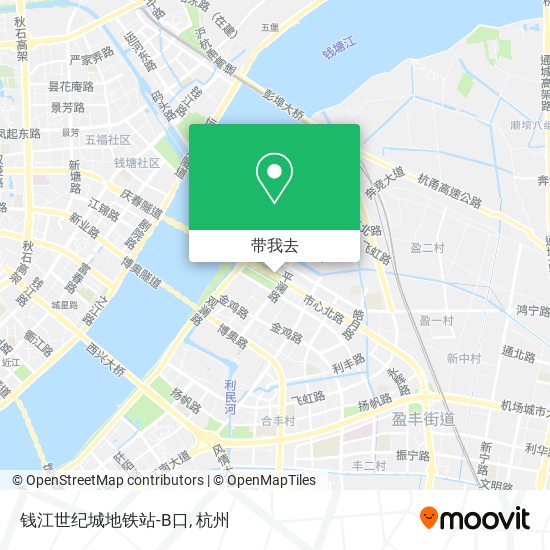 钱江世纪城地铁站-B口地图