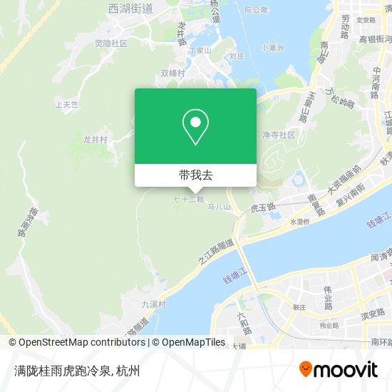 满陇桂雨虎跑冷泉地图