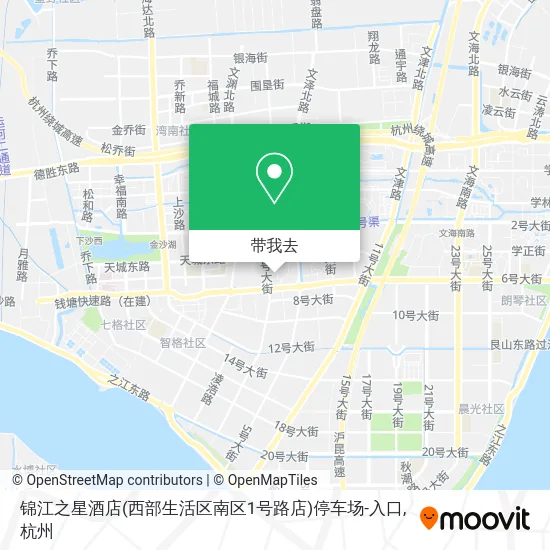 锦江之星酒店(西部生活区南区1号路店)停车场-入口地图