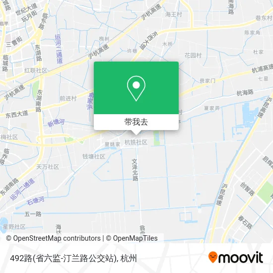 492路(省六监-汀兰路公交站)地图