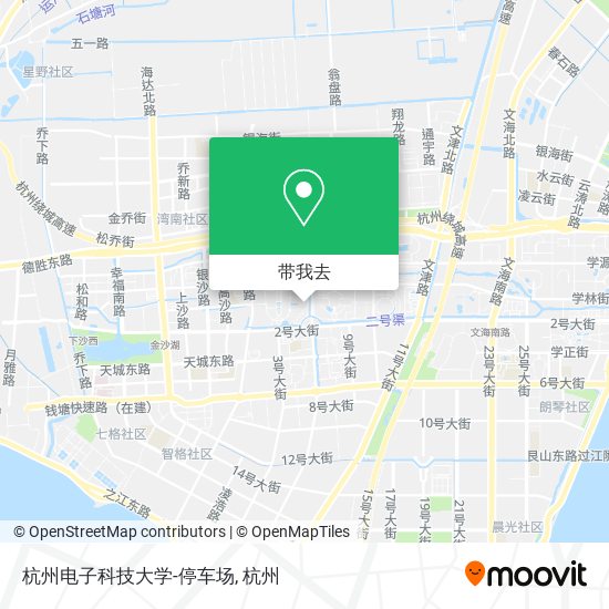 杭州电子科技大学-停车场地图