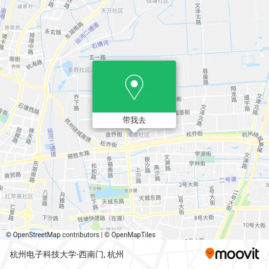 杭州电子科技大学-西南门地图