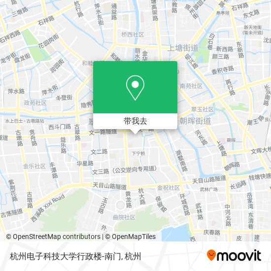 杭州电子科技大学行政楼-南门地图