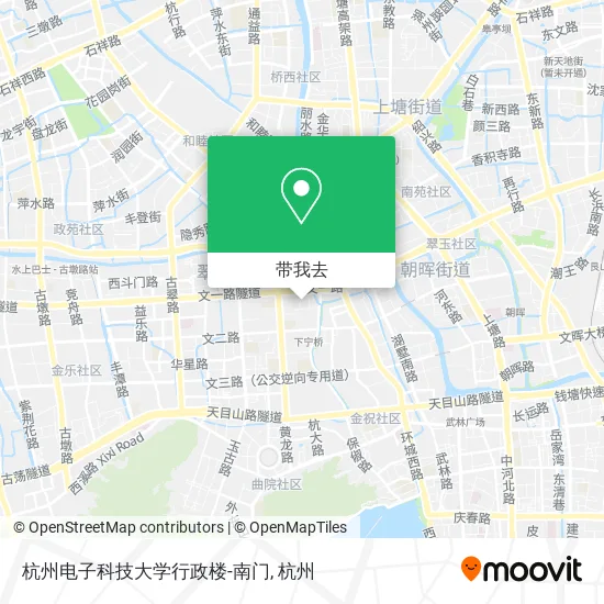 杭州电子科技大学行政楼-南门地图