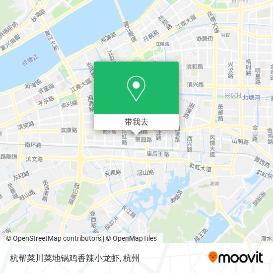 杭帮菜川菜地锅鸡香辣小龙虾地图