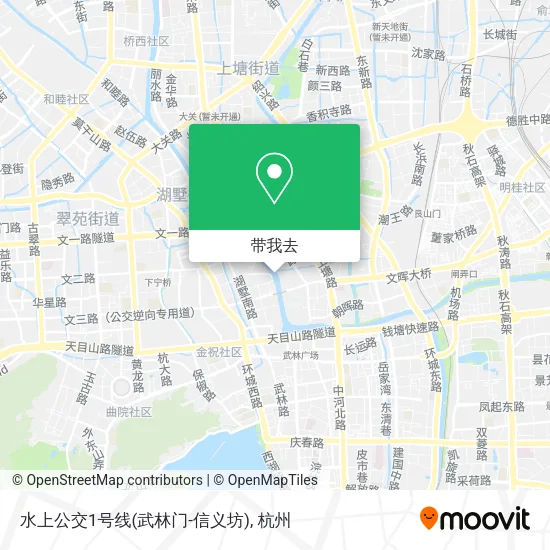 水上公交1号线(武林门-信义坊)地图