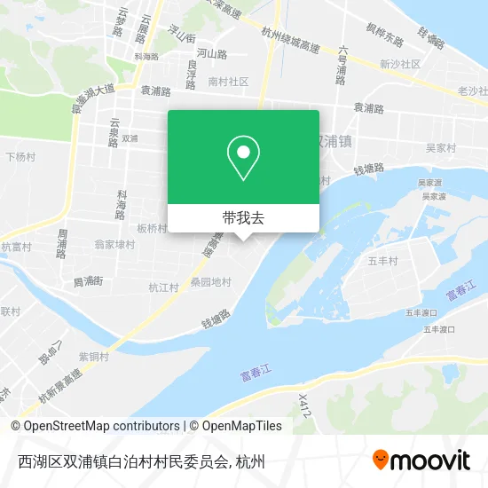 西湖区双浦镇白泊村村民委员会地图