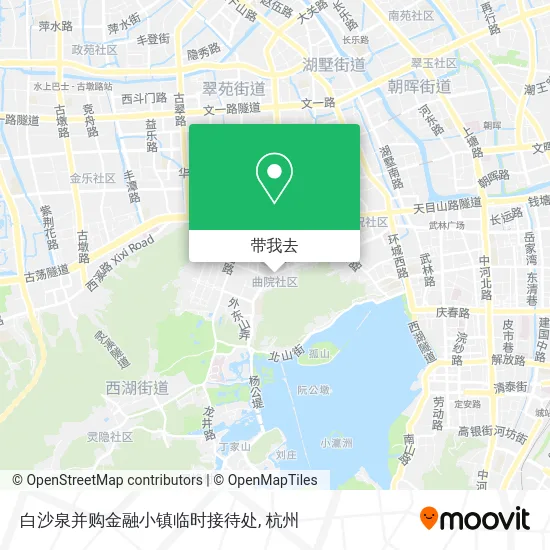 白沙泉并购金融小镇临时接待处地图