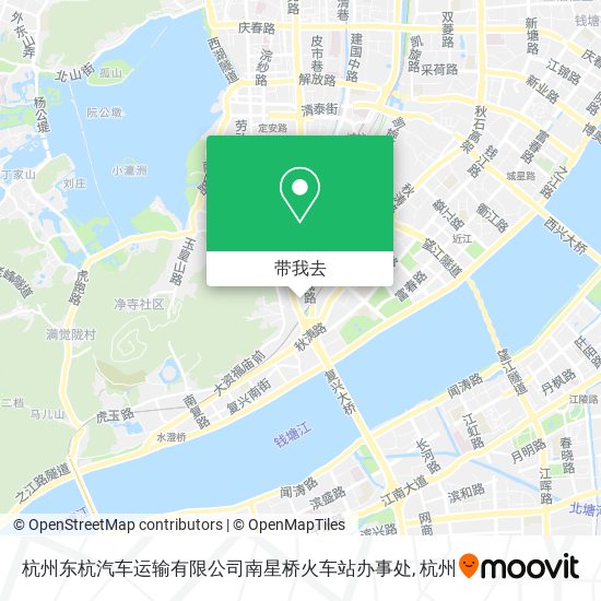 杭州东杭汽车运输有限公司南星桥火车站办事处地图
