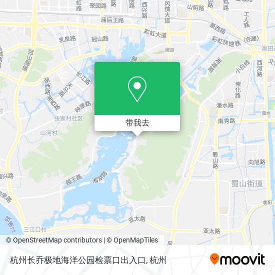 杭州长乔极地海洋公园检票口出入口地图