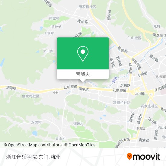浙江音乐学院-东门地图