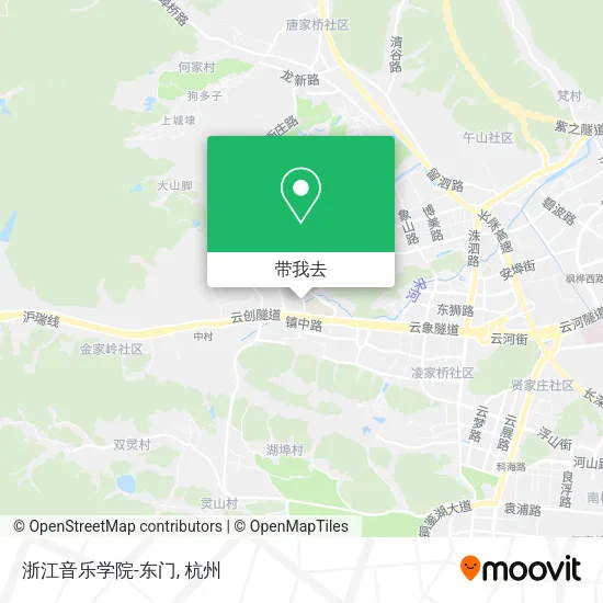 浙江音乐学院-东门地图