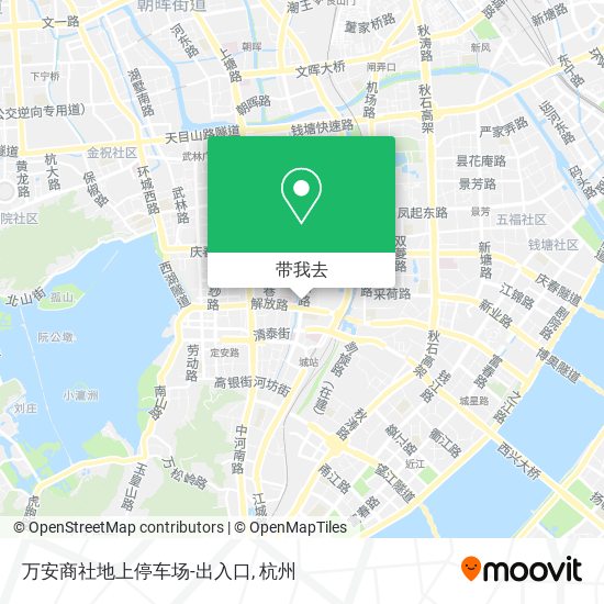 万安商社地上停车场-出入口地图