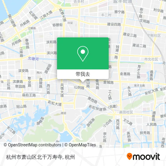 杭州市萧山区北干万寿寺地图