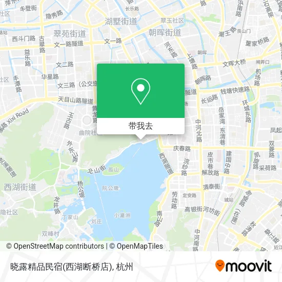 晓露精品民宿(西湖断桥店)地图