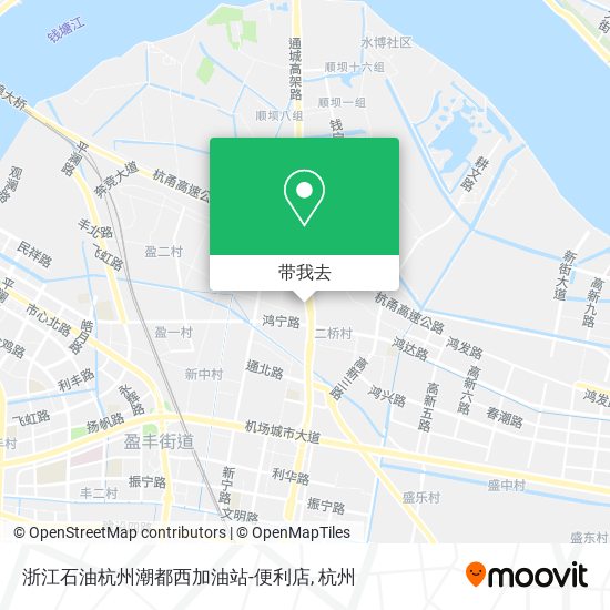 浙江石油杭州潮都西加油站-便利店地图