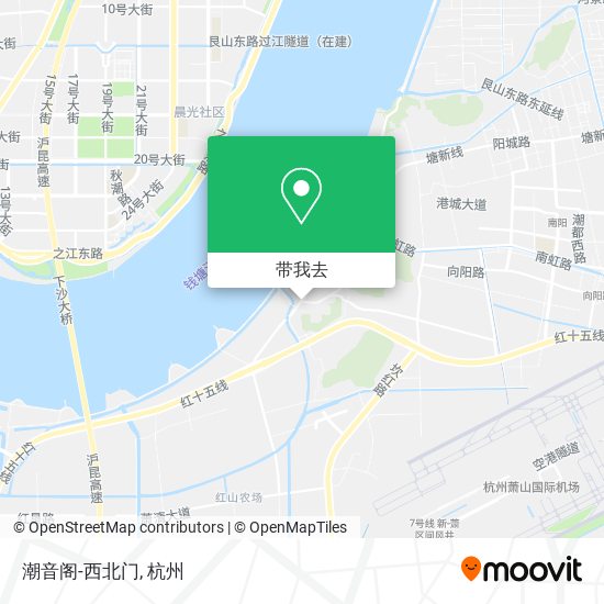 潮音阁-西北门地图