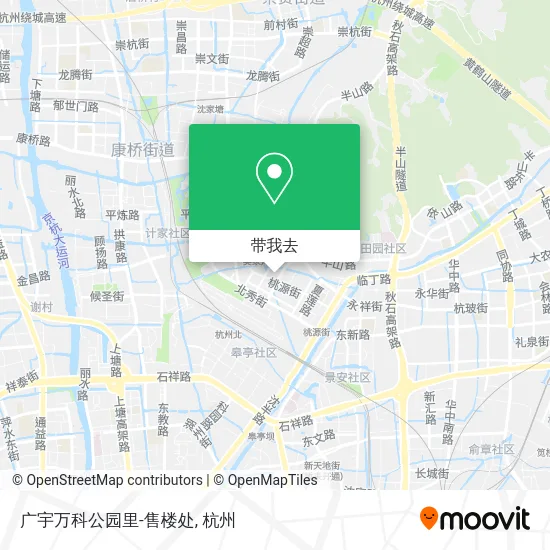 广宇万科公园里-售楼处地图