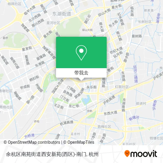 余杭区南苑街道西安新苑(西区)-南门地图