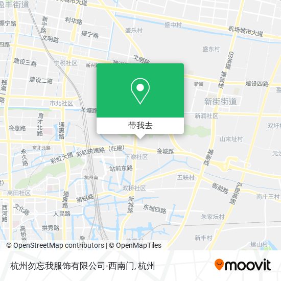 杭州勿忘我服饰有限公司-西南门地图