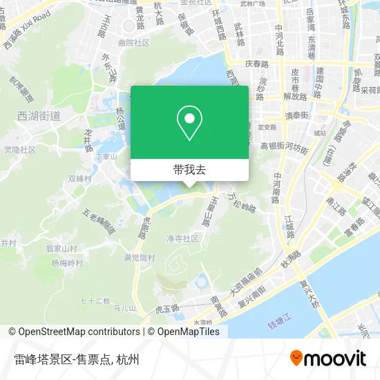 雷峰塔景区-售票点地图