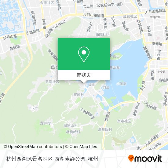 杭州西湖风景名胜区-西湖幽静公园地图