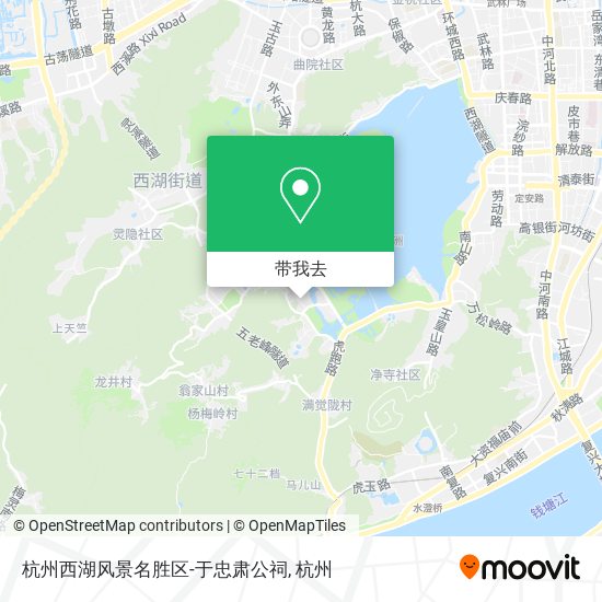 杭州西湖风景名胜区-于忠肃公祠地图