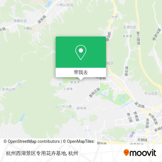 杭州西湖景区专用花卉基地地图