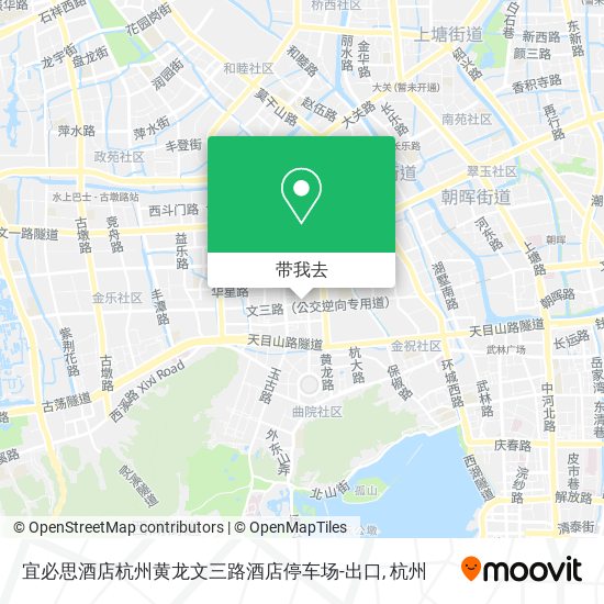 宜必思酒店杭州黄龙文三路酒店停车场-出口地图
