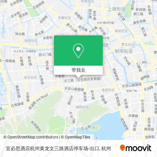 宜必思酒店杭州黄龙文三路酒店停车场-出口地图