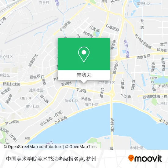 中国美术学院美术书法考级报名点地图