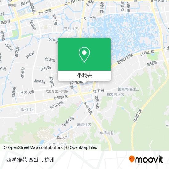 西溪雅苑-西2门地图