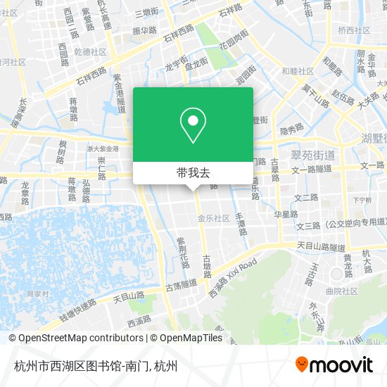 杭州市西湖区图书馆-南门地图