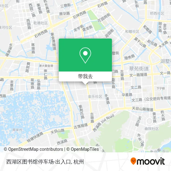 西湖区图书馆停车场-出入口地图
