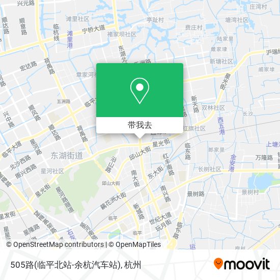 505路(临平北站-余杭汽车站)地图