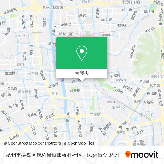 杭州市拱墅区康桥街道康桥村社区居民委员会地图