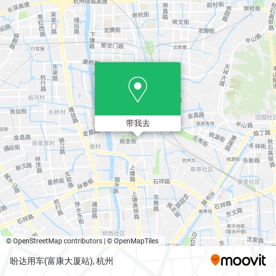 盼达用车(富康大厦站)地图