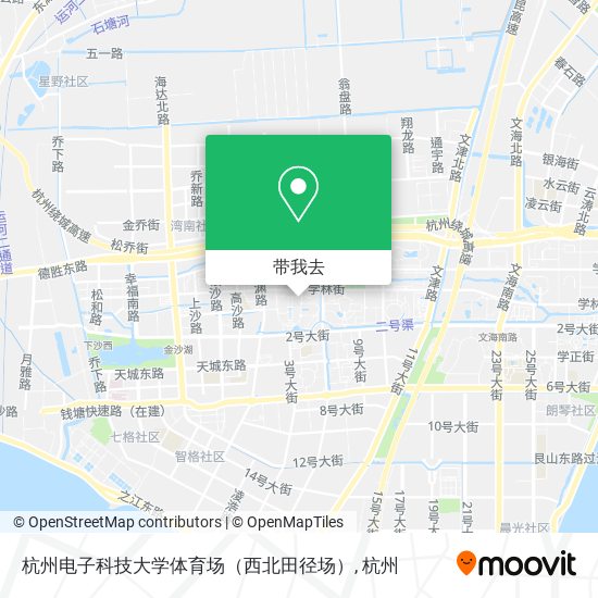 杭州电子科技大学体育场（西北田径场）地图